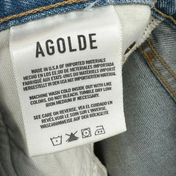 AGOLDE 90s Mid Rise Loose Fit Jeans Fall Out Wash SIZE 30 B25 - Picture 3 of 7